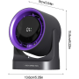 Вентилятор настольный/подвесной Desktop High-Speed Fan BY-001, аккумуляторный, дисплей