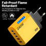 Сетевое зарядное устройство 240W, 2×USB + 3×Type-C, PD