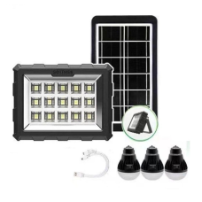 Портативная станция для зарядки GD 106, с солнечной панелью и 3 LED лампами
