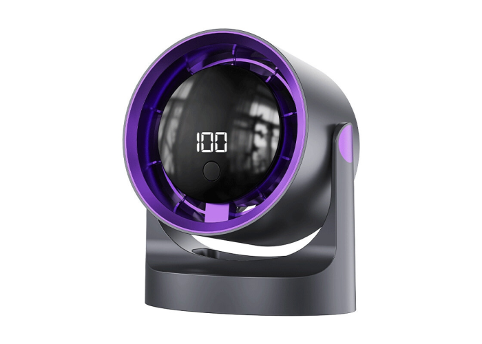 Вентилятор настольный/подвесной Desktop High-Speed Fan BY-001, аккумуляторный, дисплей