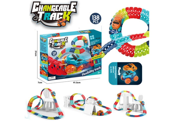 Гибкий гоночный трек Changeable Track, 138 деталей