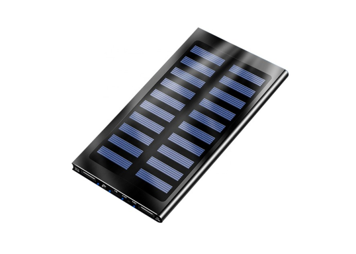 Повербанк PowerBank 20000 мА·ч, солнечная панель, 2 USB-выхода 5 В/2,1 А