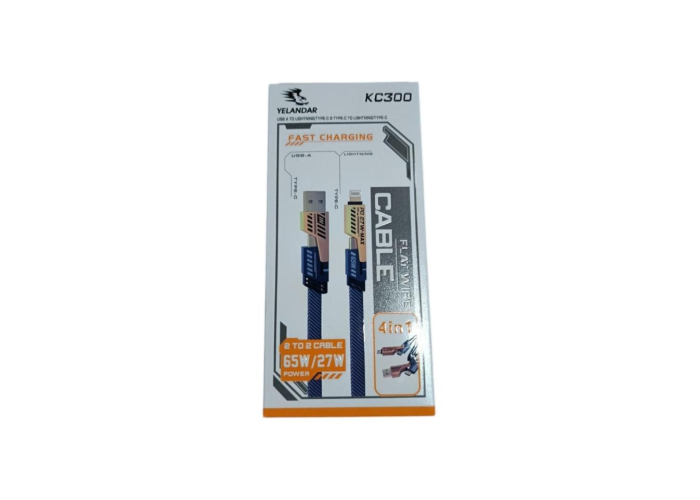 Кабель 4‑in‑1 KC‑300, Lightning + USB Type‑A + USB Type‑C + Micro‑USB