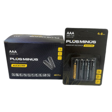 (только коробкой) Батарейки Plus Minus AAA LR03 Alkaline Power, 1.5 В, 4 шт. (BPM-4LR03)