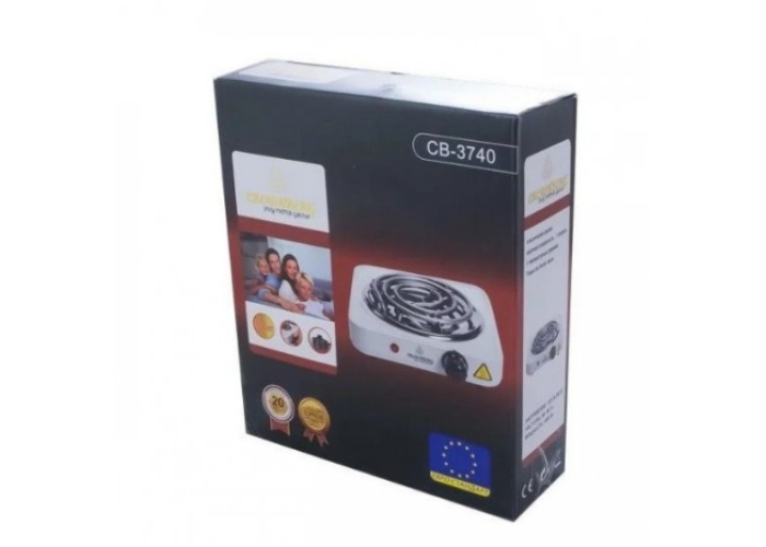 Плита Crownberg CB-3740 1000W однокомфорочная спиральная