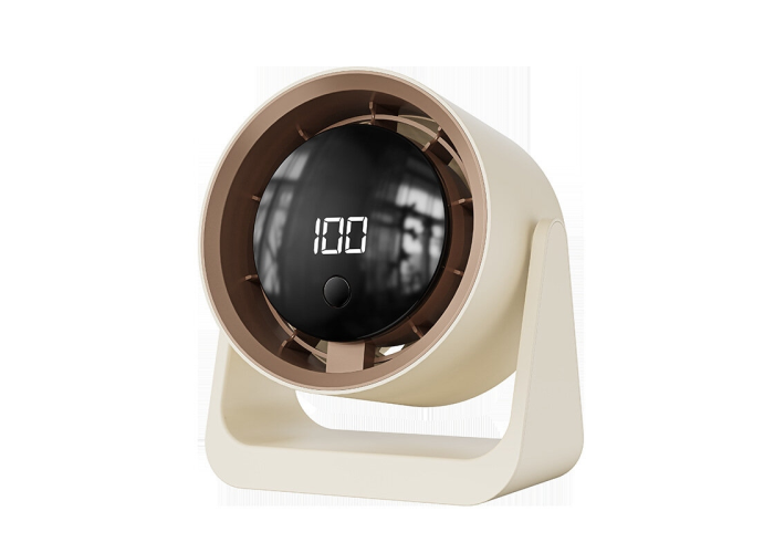 Вентилятор настольный/подвесной Desktop High-Speed Fan BY-001, аккумуляторный, дисплей