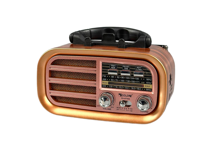 Радиоприёмник GOLON RX-BT638, Bluetooth, USB, SD, съёмный аккумулятор