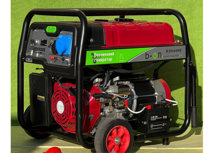 Бензиновый генератор B-ION RD6600E, 6.0 кВт, 27 л, электрозапуск, 13 л.с.