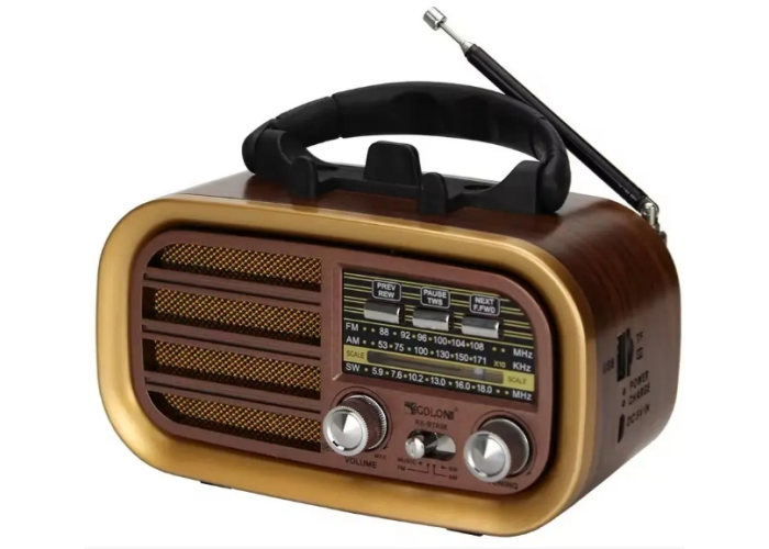 Радиоприёмник GOLON RX-BT638, с аккумулятором, Bluetooth, USB и SD