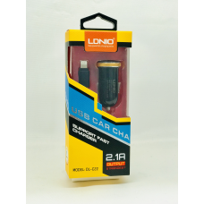 Автомобильное зарядное устройство LDNIO DL-C22 (2.1A / 2 USB порта + кабель для iPhone)