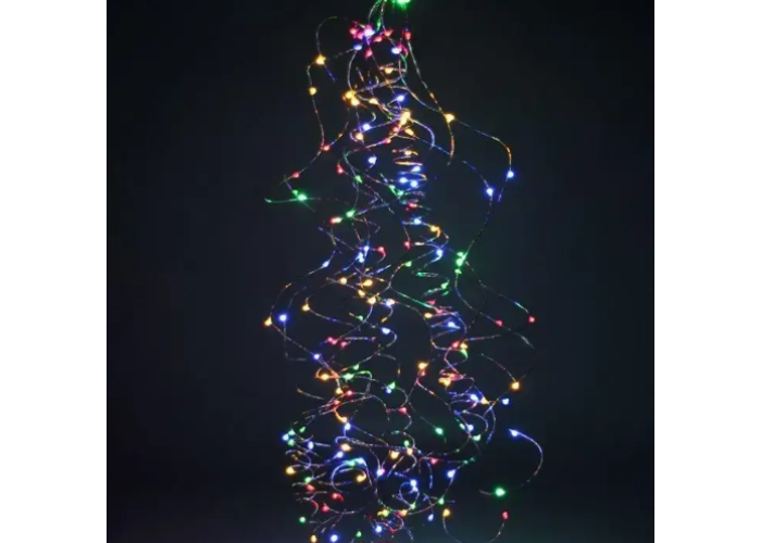 Xmas гирлянда 200L (Copper) на медной проволоке (Капля росы) Конский хвост M Мультицветная 2M 7263