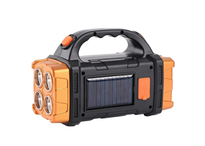 Фонарь аккумуляторный Panther PT-8267 40 LED с солнечной панелью 1500 mAh Gold