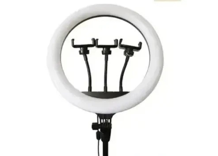 Кольцевая лампа QX-360, 14" (36 см), LED, 3 режима света, USB, крепление для штатива и телефона