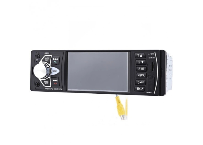 Автомагнитола 1DIN 4070, с экраном 4.1", MP5, Bluetooth, USB, TF, FM, AUX, 4 выхода