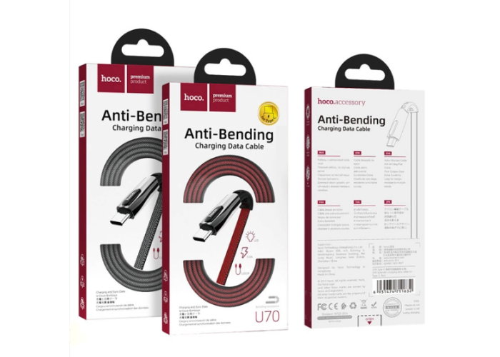 Кабель USB HOCO U70 Splendor Type-C (3A) (1.2M)