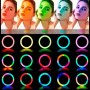 Кольцевая лампа MJ-36 RGB, 14" (36 см), мульти-режимная подсветка, USB