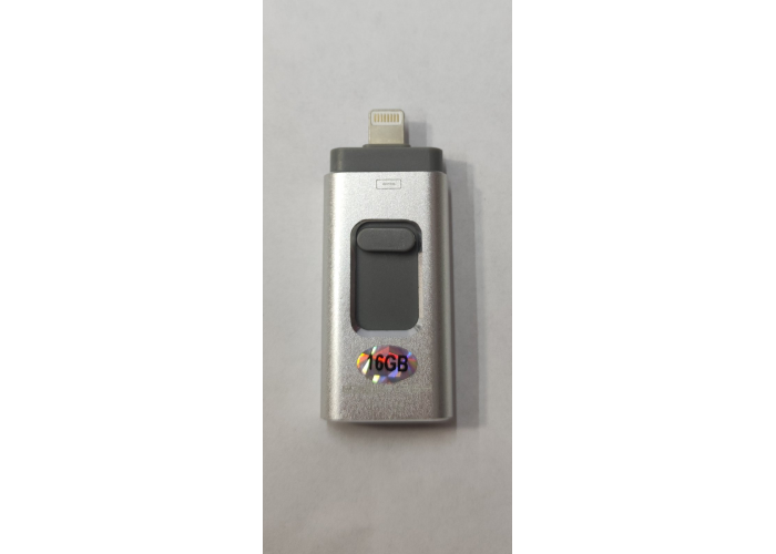 Флешка 3в1 EasyFlash 16GB для iPhone, Android, ПК black