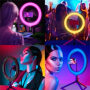 Кольцевая лампа MJ-36 RGB, 14" (36 см), мульти-режимная подсветка, USB