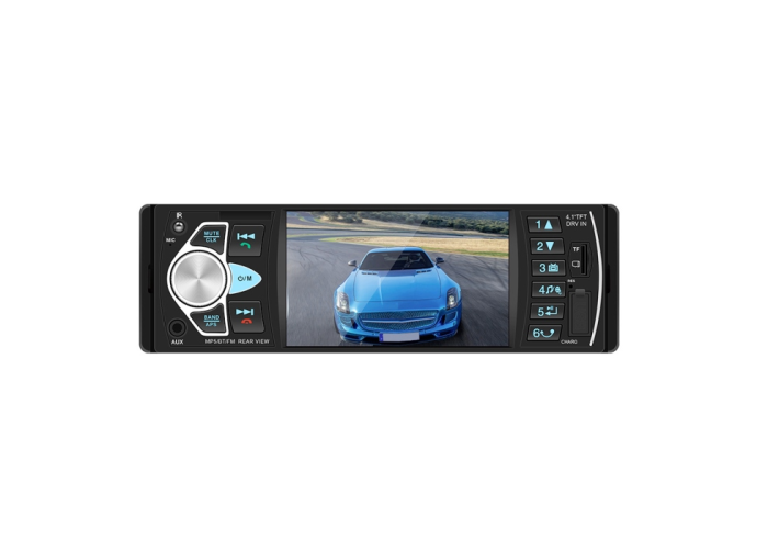 Автомагнитола 1DIN 4070, с экраном 4.1", MP5, Bluetooth, USB, TF, FM, AUX, 4 выхода