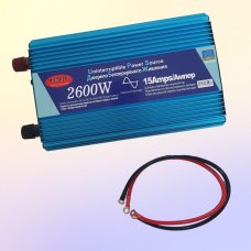 Преобразователь напряжения WX-2600, 2600 Вт, чистая синусоида, с функцией зарядки