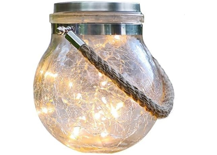Садовый солнечный светильник Garden Light Jar, стеклянный LED шар, 20 светодиодов, IP65