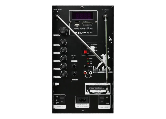 Акустическая переносная колонка ZXX-9191 60Вт 12"