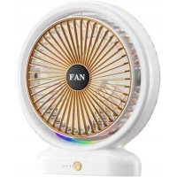 Вентилятор настольный Fantasy Color Fan F14, аккумуляторный, 3 режима, подсветка, Type-C
