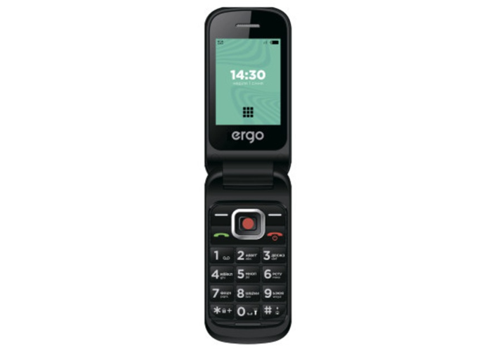 Мобильный телефон ERGO F241 Dual Sim Black, раскладушка