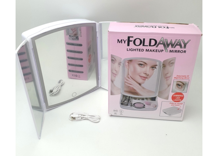 Настольное зеркало с подсветкой Led Mirror my fold away