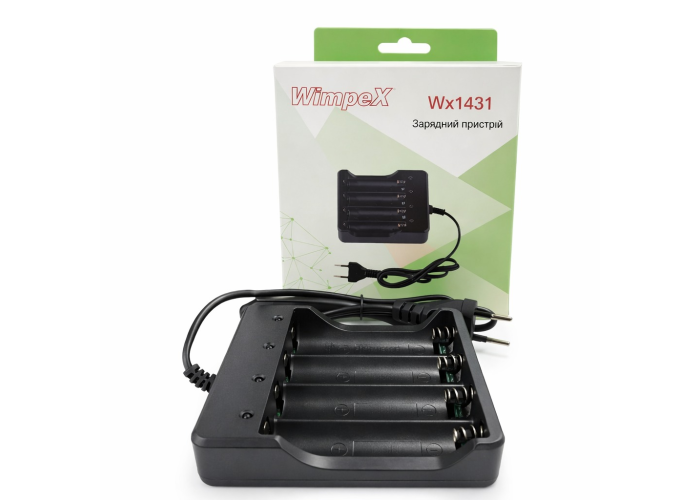 Зарядное устройство Wx1431, для аккумуляторов 18650, 4 слота