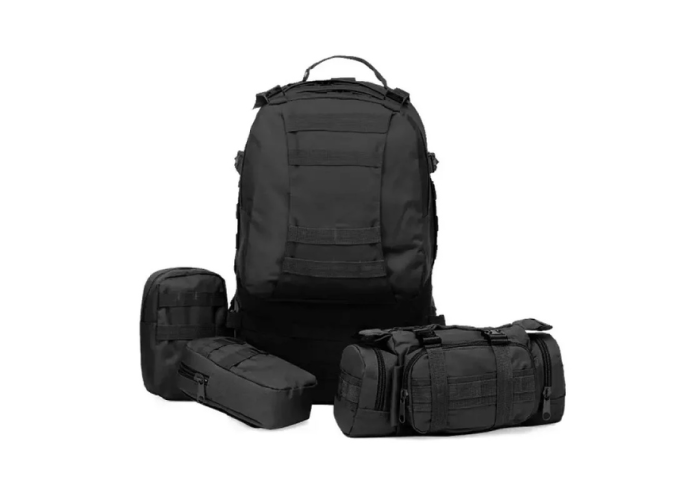 Модульный рюкзак с подсумками B08 Black, 55 л