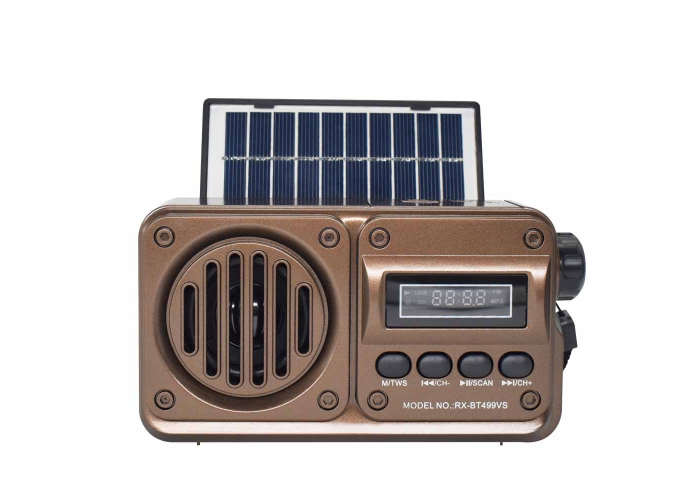 Радиоприёмник GOLON RX-BT499VS с Bluetooth, USB/microSD и солнечной панелью