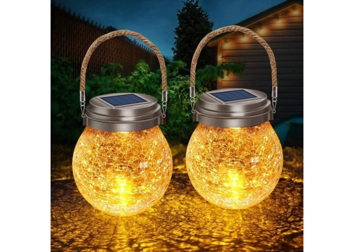 Садовый солнечный светильник Garden Light Jar, стеклянный LED шар, 20 светодиодов, IP65