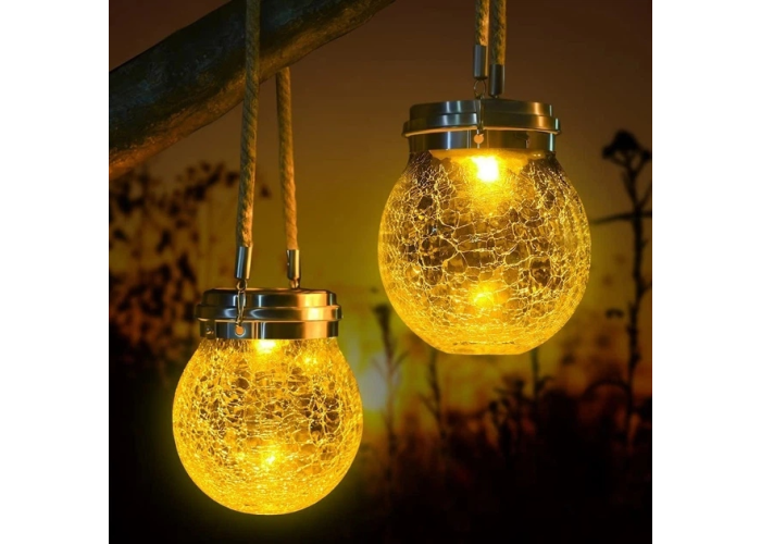 Садовый солнечный светильник Garden Light Jar, стеклянный LED шар, 20 светодиодов, IP65
