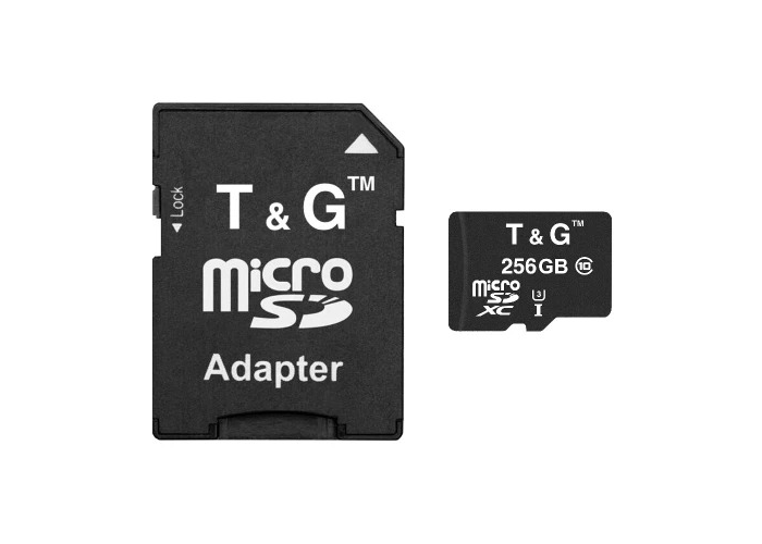 Карта памяти microSD 256 ГБ, Class 10, с адаптером SD