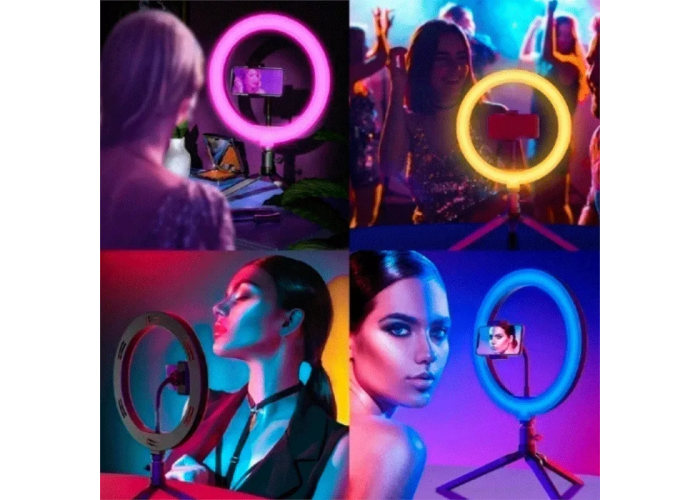 Кольцевая лампа MJ-36 RGB, 14" (36 см), мульти-режимная подсветка, USB