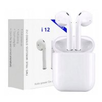 Наушники беспроводные i12 BT + сенсор + кейс