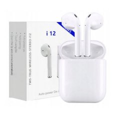 Наушники беспроводные i12 BT + сенсор + кейс
