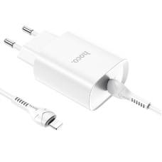 Сетевое зарядное устройство Hoco N14, PD 20W, с кабелем Type-C to Lightning