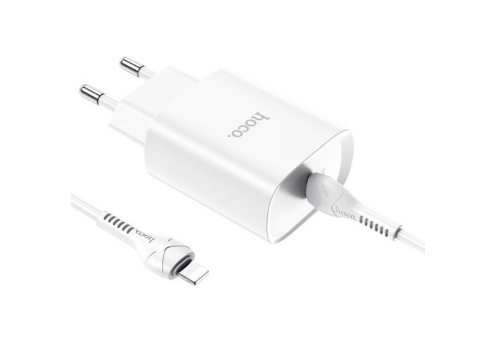 Сетевое зарядное устройство Hoco N14, PD 20W, с кабелем Type-C to Lightning