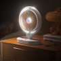 Вентилятор настольный Desktop Fan F16, аккумуляторный, 3 режима, подсветка