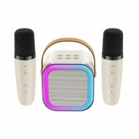Портативная колонка караоке K52‑2, Bluetooth/USB/SD/FM/AUX, 2 микрофона