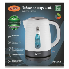 Электрический чайник BITEK BT-152, 1,7 л, 2200 Вт