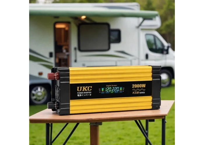 Преобразователь AC/DC KSM 2000W 12V с LCD-дисплеем и 2 USB