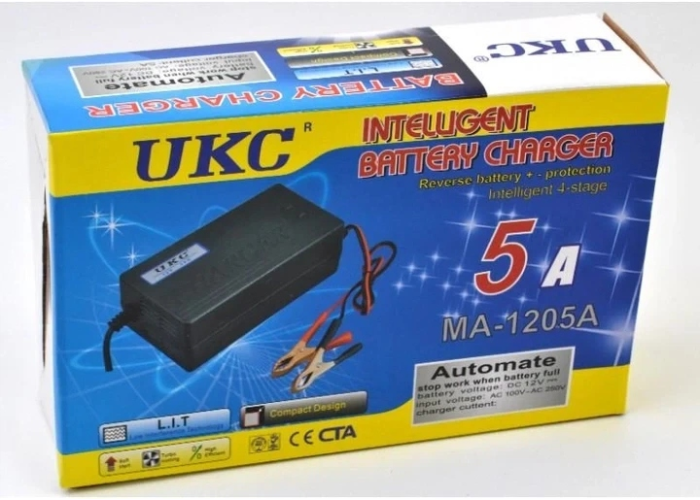Зарядное устройство для аккумулятора UKC Battery Charger MA-1205, 12 В, 5 А