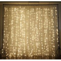 Led гирлянда штора от сети , теплый белый, 3*2 метра THL-24-62