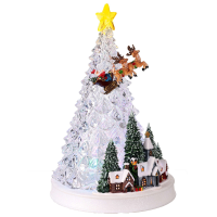 XMAS Новогодний ночник «Ёлка с Санта-Клаусом» WDL-24080A (32 см)