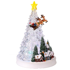 XMAS Новогодний ночник «Ёлка с Санта-Клаусом» WDL-24080A (32 см)