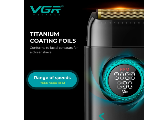 Машинка для стрижки VGR Stepless Pro 4 in 1, набор (машинка, триммер, электробритва, фен)