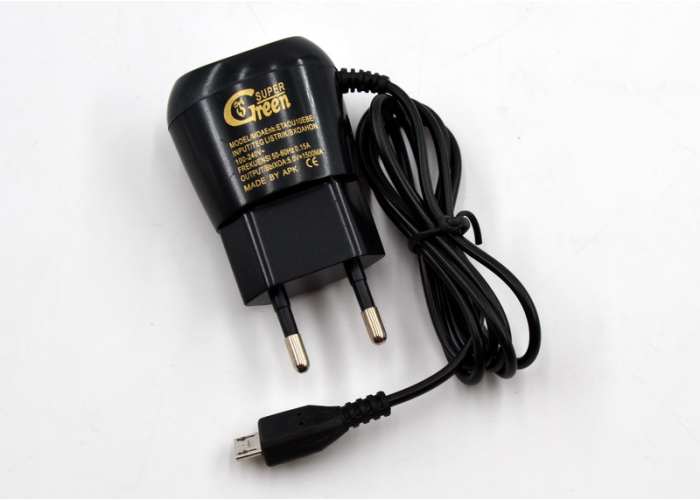 Сетевое зарядное устройство SuperGreen (1.5A / MicroUSB)